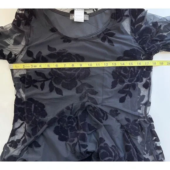 NEW Alembika After Dark Black Velvet Burnout Midi Dress Womens 8-10 - Picture 10 of 12